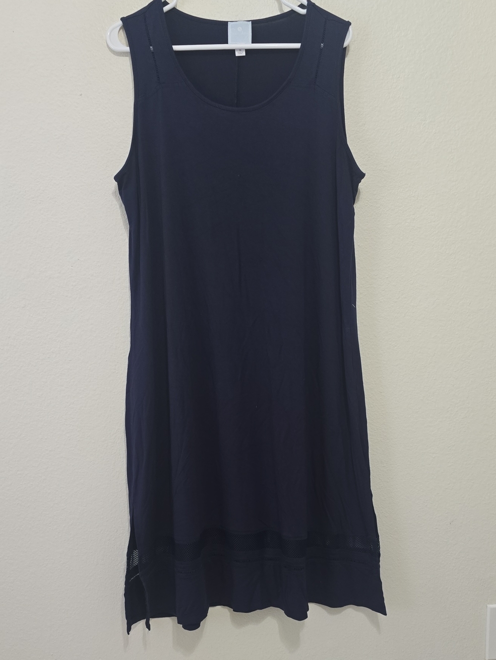 Sunday Navy Sleeveless Knit Top 1X
